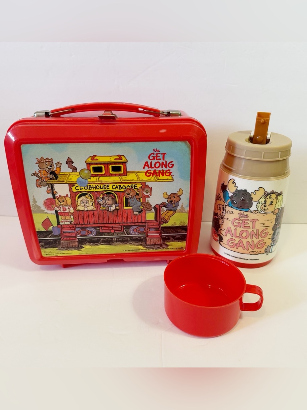 Vintage 1983 The Get Along Gang Lunchbox / Thermos by Aladdin Clubhouse Caboose